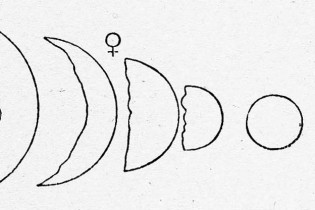 Zákres fáz Venuše od Galilea Galileiho